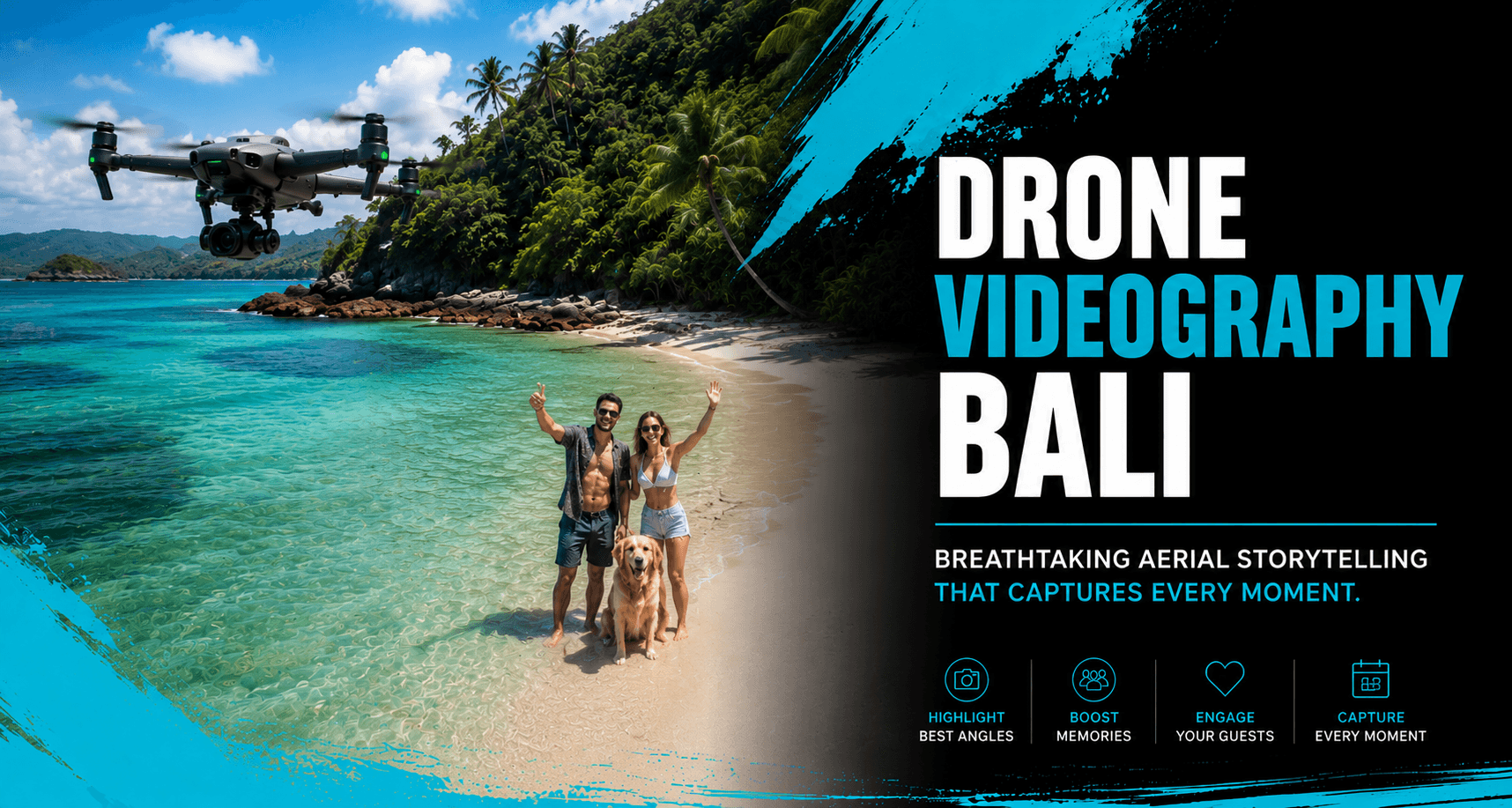 Professional drone videography services in Bali capturing cinematic aerial footage for tourism, real estate, resorts, commercial projects and luxury destinations.